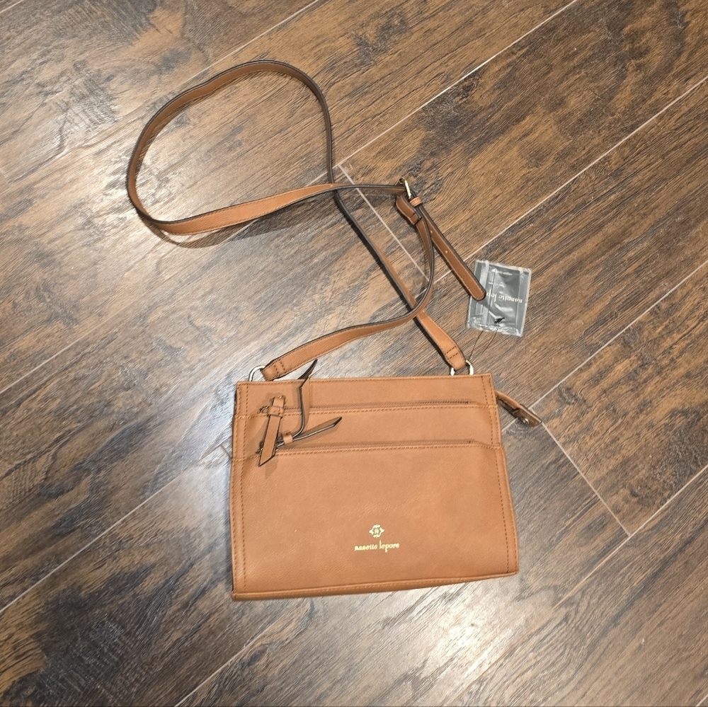 Nanette Lepore | Brooke Nubuck Cognac Crossbody Purse